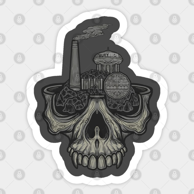 Sudbury Skull Sticker by JCoulterArtist